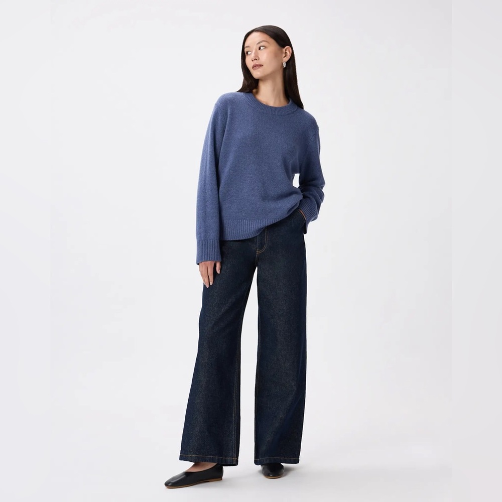 QUINCE MONGOLIAN CASHMERE OVERSIZED CREWNECK SWEATER - Picture 8 of 12
